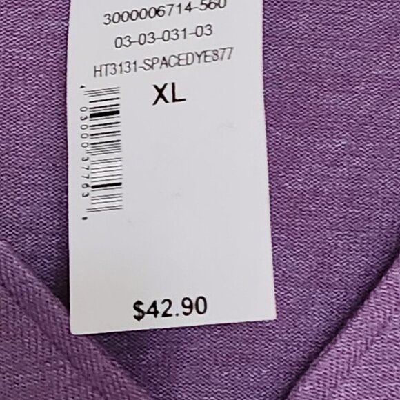 RICKI'S WOMENS SIZE XL PURPLE LONG SLEEVE SHIRT - Picture 3 of 3